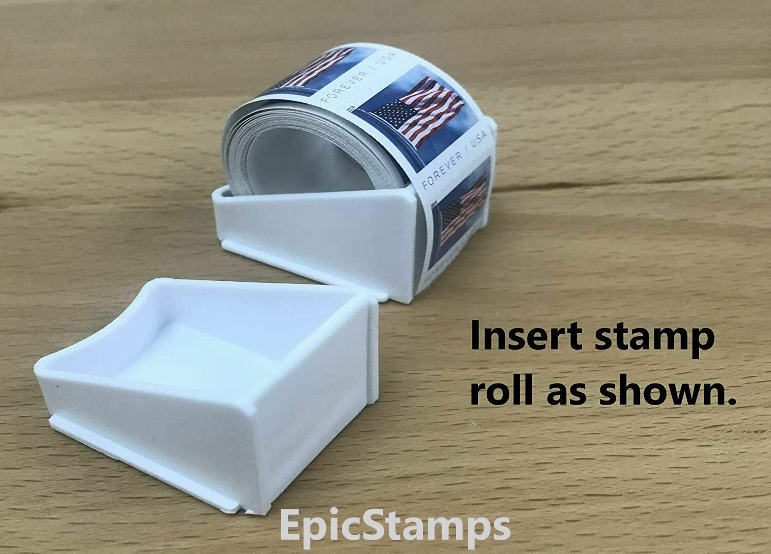 Stamp Roll Dispenser, Stamp Dispenser for a Roll of 100 Stamps, Holder for  2023 Stamps Postage Forever Roll 100 Desk Organization Home Office  Supplies, 2 Pack